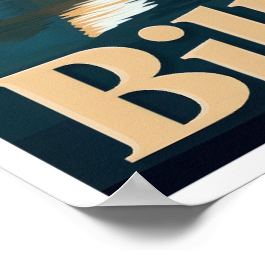 Bilbao Spanien Art Vintage Poster (Ecke)