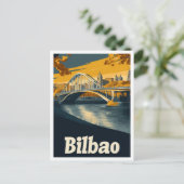 Bilbao Spanien Art Vintage Postkarte (Stehend Vorderseite)