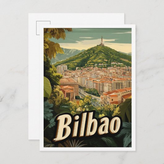 Bilbao Spanien Art Vintage Postkarte (Vorne/Hinten)