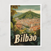 Bilbao Spanien Art Vintage Postkarte (Vorderseite)