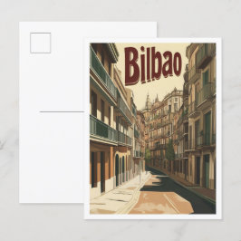 Bilbao Spanien Art Vintage Postkarte