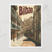 Bilbao Spanien Art Vintage Postkarte (Vorderseite)