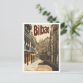 Bilbao Spanien Art Vintage Postkarte (Stehend Vorderseite)