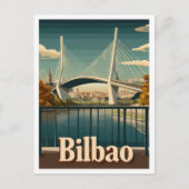 Bilbao Spanien Art Vintage Postkarte (Vorderseite)
