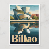 Bilbao Spanien Kunst Vintage Reise Illustration Postkarte (Vorderseite)