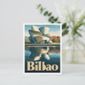 Bilbao Spanien Kunst Vintage Reise Illustration Postkarte (Stehend Vorderseite)