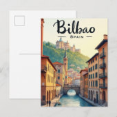 Bilbao Spanien Kunst Vintage Reise Postkarte (Vorne/Hinten)