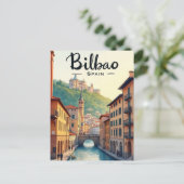 Bilbao Spanien Kunst Vintage Reise Postkarte (Stehend Vorderseite)
