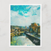 Bilbao Spanien Öl Paint City Landschaft Postkarte (Vorderseite)
