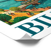 Bilbao Spanien Reise - Farbige Architektur Poster (Ecke)