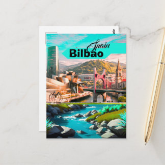 Bilbao Spanien Reise Postkarten Kunst, Spanien Rei