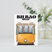 Bilbao Spanien Straßenbahn-Reiseplakat Postkarte (Stehend Vorderseite)