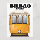 Bilbao Spanien Straßenbahn-Reiseplakat Postkarte (Vorderseite)
