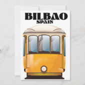 Bilbao Spanien Straßenbahn-Reiseplakat Save The Date (Vorderseite)