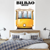 Bilbao Spanien Straßenbahnposter Leinwanddruck (Insitu (Schlafzimmer))