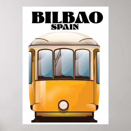 Bilbao Spanien Straßenbahnposter Poster (Vorne)