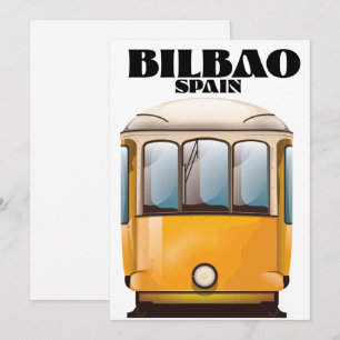 Bilbao Spanien Straßenbahnposter Save The Date