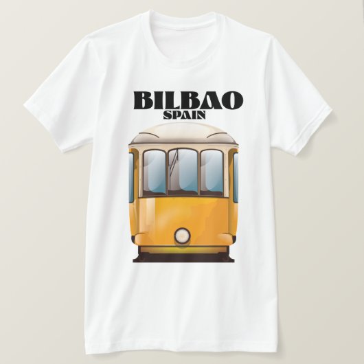 Bilbao Spanien Straßenbahnposter T-Shirt (Design vorne)