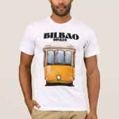 Bilbao Spanien Straßenbahnposter T-Shirt (Vorderseite)