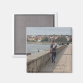 Bilbao Spanien | Touristen wandern um den Hafen Magnet (Vorderseite/Rückseite)