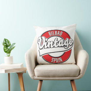 Bilbao Spanien Vintage Style Logo Kissen