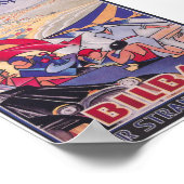 Bilbao Spanien Vintage Travel Poster (Ecke)