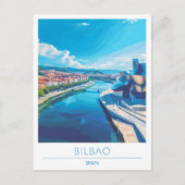 Bilbao Spanien Vintage Travel Postkarte (Vorderseite)