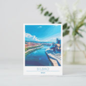Bilbao Spanien Vintage Travel Postkarte (Stehend Vorderseite)