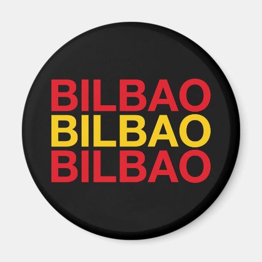 BILBAO - Spanische Flagge Magnet (Vorne)