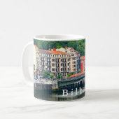 Bilbao. Stadtbild mit Fluss Kaffeetasse (Vorderseite Links)