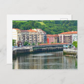 Bilbao. Stadtbild mit Fluss. Postkarte (Vorne/Hinten)