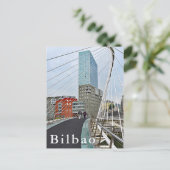 Bilbao. Zubizuri oder die Brücke Campo Volantin. Postkarte (Stehend Vorderseite)