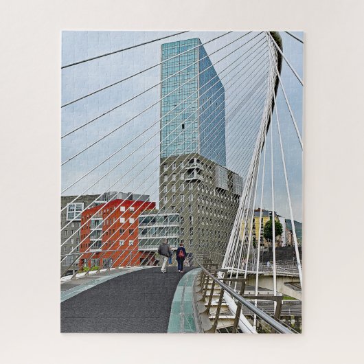 Bilbao. Zubizuri oder die Brücke Campos Volantin Puzzle (Vertikal)