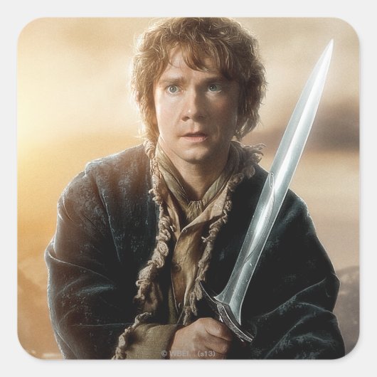 BILBO BAGGINS™ Character Poster 2 Quadratischer Aufkleber (Vorderseite)