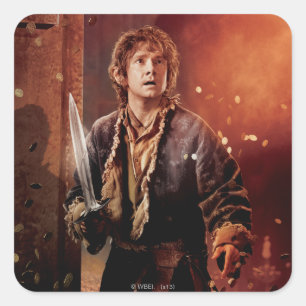 BILBO BAGGINS™ Charakter-Plakat 3 Quadratischer Aufkleber