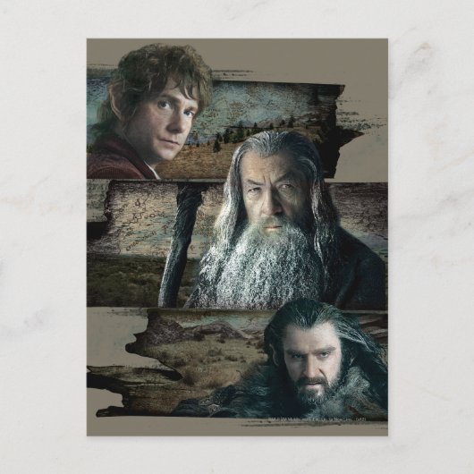 BILBO BAGGINS™, Gandalf, THORIN OAKENSHIELD™ Postkarte (Vorderseite)