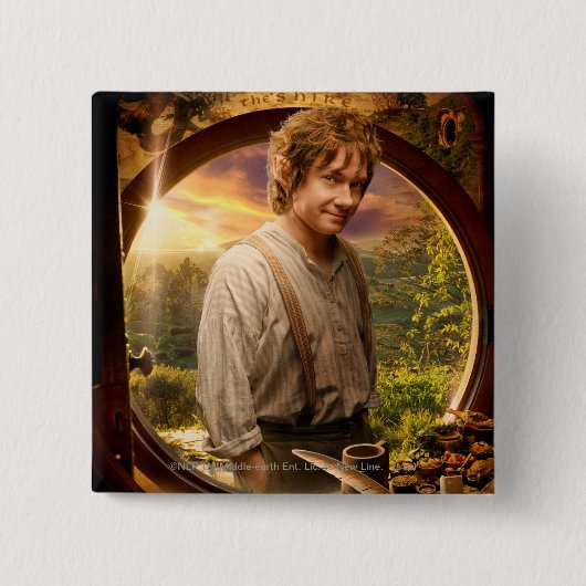 BILBO BAGGINS™ in Shire Collage Button (Vorderseite)
