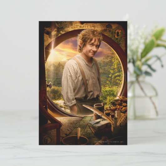 BILBO BAGGINS™ in Shire Collage Einladung (Stehend Vorderseite)
