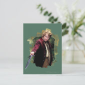 BILBO BAGGINS™ mit Schwert Postkarte (Stehend Vorderseite)