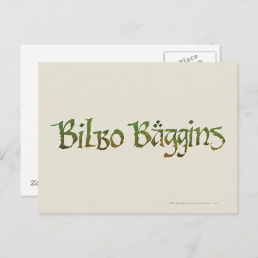 BILBO BAGGINS™ texturiert Postkarte (Vorne/Hinten)