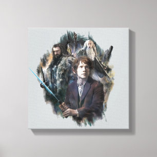 BILBO BAGGINS™, THORIN OAKENSHIELD™, & Gandalf Leinwanddruck