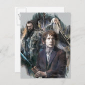 BILBO BAGGINS™, THORIN OAKENSHIELD™, & Gandalf Postkarte (Vorne/Hinten)
