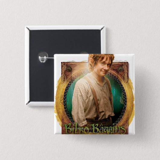 BILBO BAGGINS™ Zeichen mit Namen Button (Vorne & Hinten)
