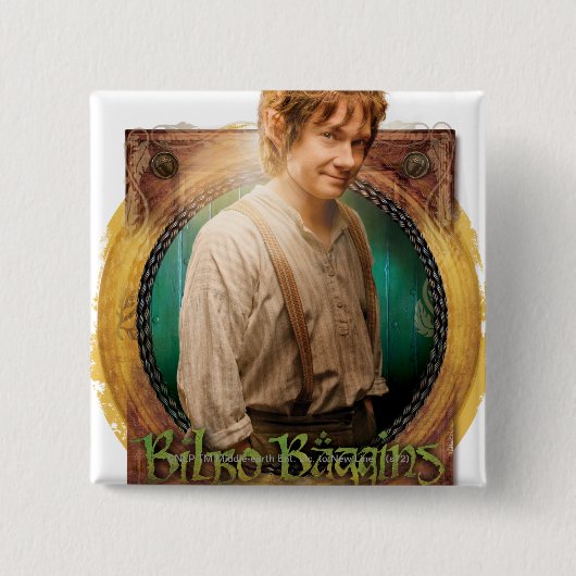 BILBO BAGGINS™ Zeichen mit Namen Button (Vorderseite)