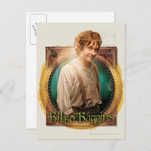 BILBO BAGGINS™ Zeichen mit Namen Postkarte (Vorne/Hinten)