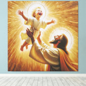Bild 1 von Jesus & Child Canvas Leinwanddruck (Insitu (Holzboden))