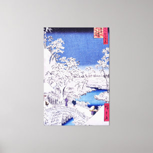 Bild an der Brücke von Utagawa Hiroshige Leinwanddruck