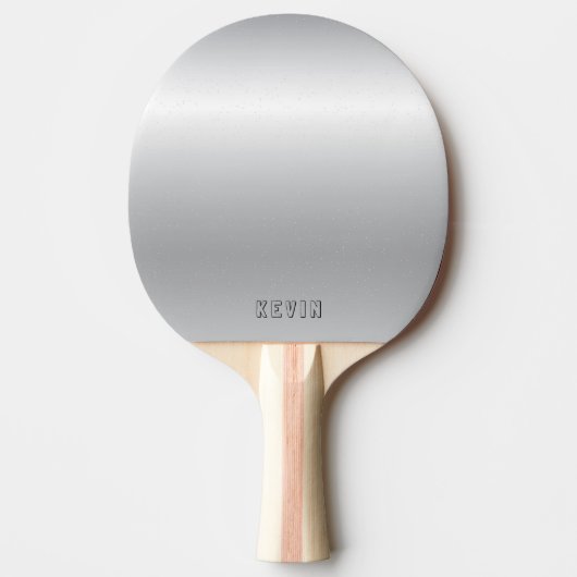 Bild auf silberfarbenem metallischem Hintergrund Tischtennis Schläger (Vorderseite)