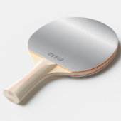 Bild auf silberfarbenem metallischem Hintergrund Tischtennis Schläger (Vorderseite)