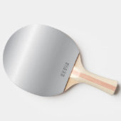 Bild auf silberfarbenem metallischem Hintergrund Tischtennis Schläger (Seitenansicht)